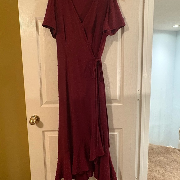 PrettyGarden Red Textured dress - Picture 3 of 5